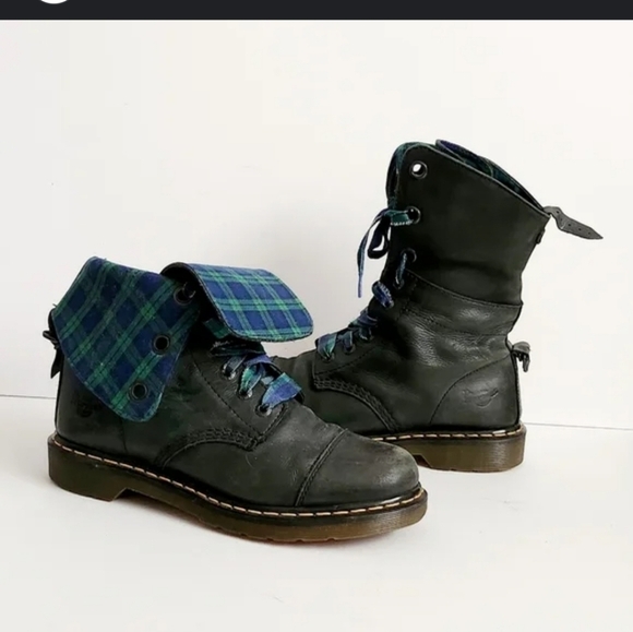Dr.Martens Aimilie Green Moto Boots EU 37 US 6 - Picture 1 of 12